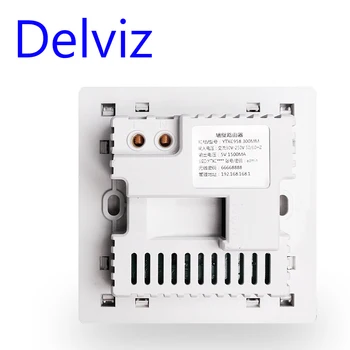 Delviz Trådløse WiFi-Stik Rj45, AP Relæ Smart usb stik, Krystal glas panel, 220V, 300Mbps Indlejret Væggen WIFI Router