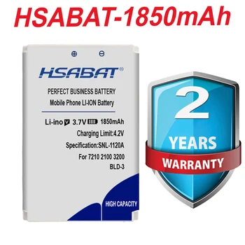 HSABAT 1850mAh BLD-3 BLD 3 BLD3 Batteri til Nokia 7210 2100 3300 6220 6610 I6260 6200 6610 6610i 7250i 7250 + tracking nummer