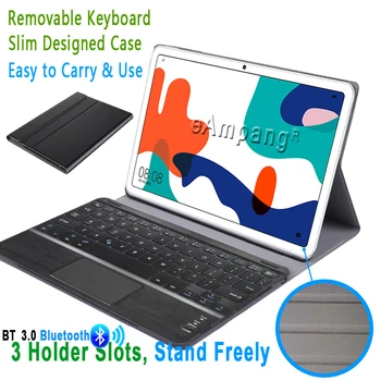 For Huawei Matepad 10.4 BAH3-W09 BAH3-W19 BAH3-AL00 Tilfældet med Touchpad Keyboard Aftageligt Bluetooth Læder Tablet Cover Shell