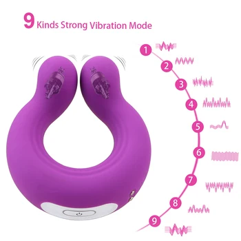 IKOKY Cock Vibrator Ring med Klitoris Stimulator Massager Vibrator Sex Legetøj Par Vibrator 9 Hastigheder, Penis, Klitoris Stimulation