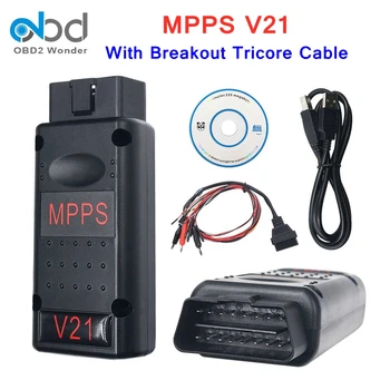 2020 Nye MPPS V21 OBD2 ECU Chip Tuning Interface MPPS V18 V21 For EDC15 EDC16 EDC17 MED17 Flash Checksum Bil Diagnostisk Kabel