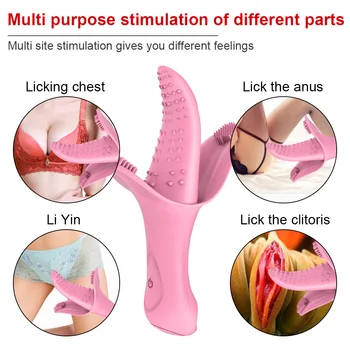 Vagina Slikning VibratorFor Kvinder G-spot Stimulator, Genopladelige Tungen Dildo Massage 10 Hastigheder Klitoris Vibrator Voksen Sex Legetøj