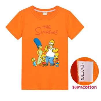 The Simpsons-T-shirts Børn Tøj, Baby T-Shirts Funny Boys t-shirts Kinesiske Trykt Børn Tees Mandlige Tøj Piger, Tops Tees