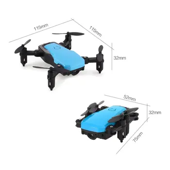 0.3 MP RC Quadcopter Drone med Kamera Mini Pocket RC Drone FPV Selfie Real-time Højde Hold Hovedløs Tilstand 3D Flip Wifi