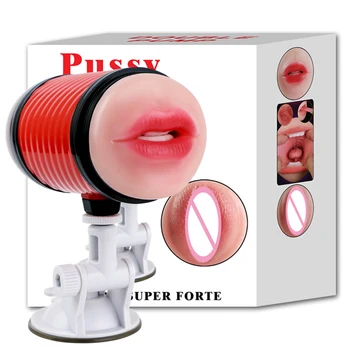 Realistisk Vagina Silikone Mandlige Masturbator Fast Fisse og Munden Mundtlig Kunstige 3D deepthroat Pocket Pussy Sex Legetøj til Mænd