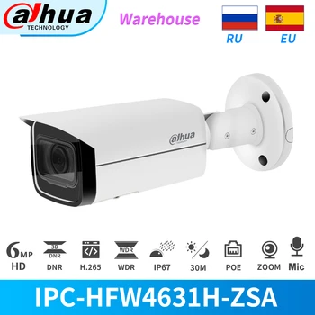 Dahua IP Camera 6MP 5X Zoom PoE Sikkerhed Offentlig Bygge-In MiC IPC-HFW4631H-ZSA CCTV-Overvågning SD-Kort Slot Med Beslag IP67
