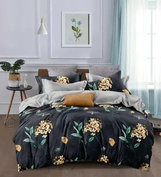 Talsmanden sengetøj sæt blomst duvet cover sæt queen, king size seng sæt og pudebetræk OI55#