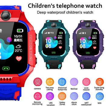 Willkey Z6 Q19 Børn Smart Telefon LBS Se Touch Screen Tracker SOS Smart Ur Vandtæt 2G SIM-Kort, GPS Tracker Børn Gave