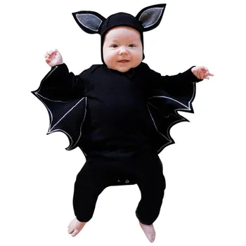 Toddler Nyfødte Baby Drenge Piger Halloween Cosplay Kostume Romper Hat Outfits Sæt baby pige tøj roupa de bebe