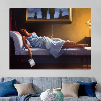 OUCAG Skrivelse Af Jack Vettriano Plakat Og Print Moderne Maleri på Væggen, Billeder, Grafik Dekoration Til stuen Uden Ramme