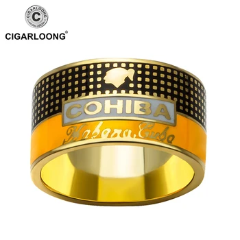 COHIBA Cigar Ring forgyldt 925 sterling sølv ring kreative smykker CP-0031