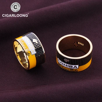 COHIBA Cigar Ring forgyldt 925 sterling sølv ring kreative smykker CP-0031