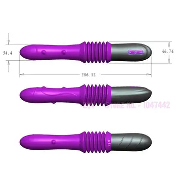 Frådede dildoer, vibrator til kvinder 3 hastighed 10-mode automatisk optrækkelige pumpe sugekop g spot dildo sex legetøj Sex maskine.