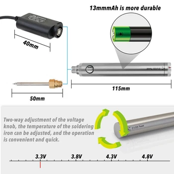 5V 8W Bærbare Mini-Lodning Jern Usb-Interface Lodning Pen Svejsning Repair Tool Kit