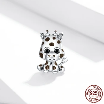MOWIMO 2020 925 Sterling Sølv Baby Giraf Søde Dyr Charms Passer Oprindelige Sølv Armbånd, Vedhæng Smykker at Gøre BKC1691
