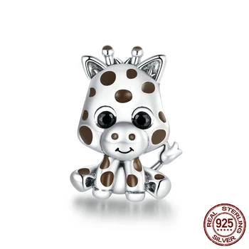 MOWIMO 2020 925 Sterling Sølv Baby Giraf Søde Dyr Charms Passer Oprindelige Sølv Armbånd, Vedhæng Smykker at Gøre BKC1691