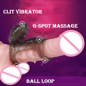 Candiway Cool Sort Vandtæt Vibrator Klitoris Massager Håndsex Forsinke Ejakulation Sex Legetøj Til Mænd, Kvinder