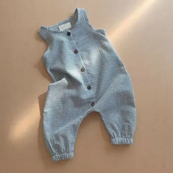 OS Sommeren Kid Baby Boy Tøj Plaider Romper Buksedragt Samlede Afslappet Outfit