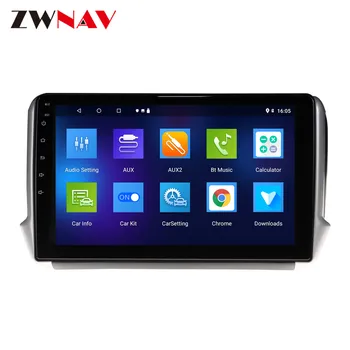 ZWNAV Android 10 Bil video, Multimedie-afspiller Til Peugeot 2008 208-serien 2012-2018 bil radio GPS-Navigation 360 Surround View