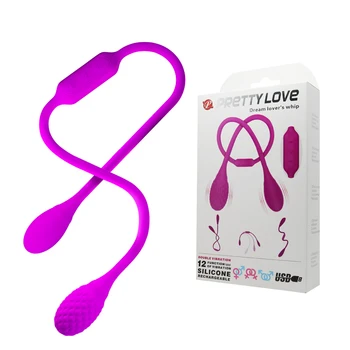 Smuk Kærlighed USB-Genopladelige 12 Hastigheder Dobbelt Hoved Vibratorer,Erotik, Voksen Sex Legetøj til Kvinder og Mænd Klitoris Massage