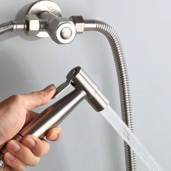 Håndholdt Toilet Bidet Sprayer Rustfrit Stål Toilet Håndholdt Bidet Faucet Spray Sæt Badeværelse Selvrensende Spraye Brusehoved
