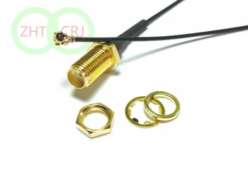 100pcs SMA kvindelige møtrik skot til IPX U. FL kvindelige 1.13 kabel pigtail Sælger