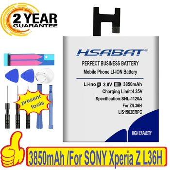 HSABAT 3850mAh LIS1502ERPC Batteri til SONY Xperia Z L36H lt36h L36i S39H SÅ-02E C6603 C6602 C6600 C660X Xperia C CN3