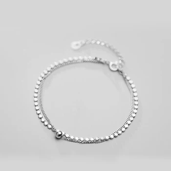 La Monada 925 Sterling Sølv Armbånd Til Kvinder, Damer Perle Dobbelt Lag Designer Armbånd 925 Kvinder Womens Accessoires