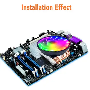120mm Fan LED RGB Fan 4 Heatpipe CPU Køler til Intel LGA 1150/1151/1155/1156/1366/775 Cooling Køler til AMD AM3+ AM3 AM2+AM2