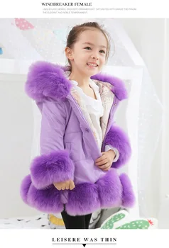 2020 PU Læder frakke med pels bund / Faux fur vinter jakke, mor og datter matchende tøj