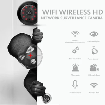 NYE 1080P HD Mini Trådløst IP-Kamera Wifi-Kamera Udendørs Overvågning, Sikkerhed Kamera Camara Webcam Hjem Sikkerhed Kamera