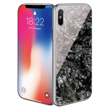 Luksus Magnetisk Flip Case til iPhone XS Antal XR-X 6 7 8 Plus PC Grænsen Shell Mønster Hærdet Glas Tilbage Dække