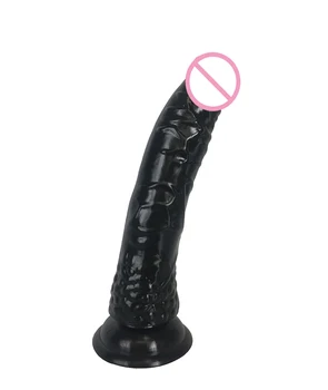 AMABOOM 21*3,5 cm crystal blødt jelly blød realistisk dildo anal butt plug dildoer lang penis sucker cup toy voksen sex legetøj til kvinde