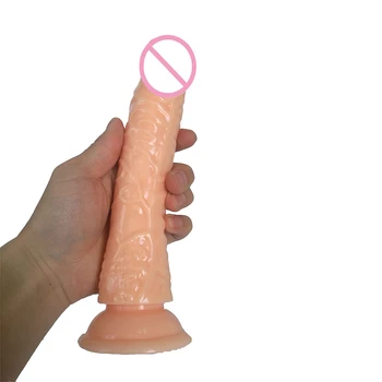 AMABOOM 21*3,5 cm crystal blødt jelly blød realistisk dildo anal butt plug dildoer lang penis sucker cup toy voksen sex legetøj til kvinde