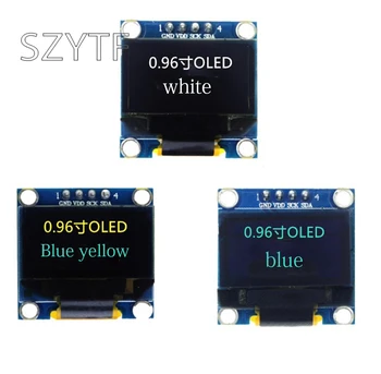 10stk 0.96 tommer IIC Seriel Gul Blå Hvid OLED-Display Modul 128 X 64 I2C SSD1306 12864 LCD-GND VCC SCL SDA 0.96
