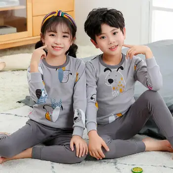 Børne tøj, Nattøj baby pige foråret bomuld sætter Børn Homewear Nattøj til Dreng Pyjamas Børn Nattøj 2-13Y teenage jakke