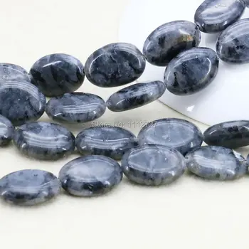 Høj Kvalitet, Tilbehør Grå ShimmerStone Ovale Perler Håndværk Montering Løs Naturlige Sten DIY Pige Smykker at Gøre 15inch 13*18mm