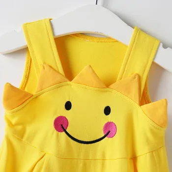 2020 Kids' Nye Ankomst Girls Fashion Kjoler Tegnefilm Rainbow Smiley Pige Baby Tøj Kjole Vest Kjoler Til Børn 2-7 År