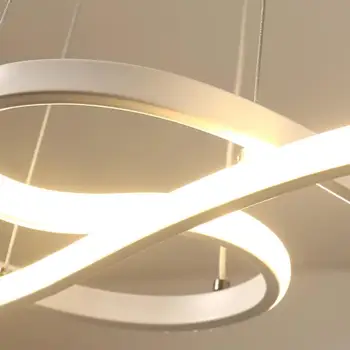 Moderne AluminumPendant Lys Belysning LED Pendel Stue, Seng, Spisestue Hotel Loft boligindretning Hængende Lampe