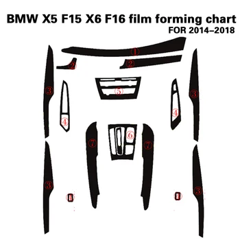 For BMW X5 F15/X6 F16 Selvklæbende Bil Klistermærker Carbon Fiber Vinyl Bil stickers og Klistermærker Bil Styling Tilbehør