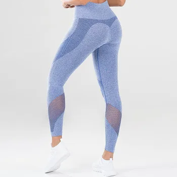 P068 Nye ankomst Yoga Bukser Kvinder lys blå grå pink Fitness Trænings-og Komprimering net komfortable, åndbar Yoga leggings