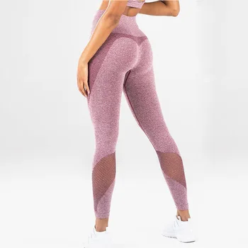 P068 Nye ankomst Yoga Bukser Kvinder lys blå grå pink Fitness Trænings-og Komprimering net komfortable, åndbar Yoga leggings