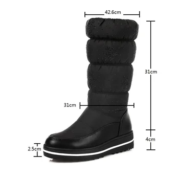 ASUMER 2020 Nyeste sne støvler til kvinder sko rhinestone høj kvalitet vinter støvler solid vandtæt skridsikker bund bomuld sko