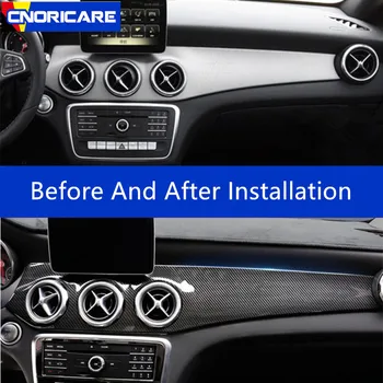 Carbon Fiber Farve Bil Center Konsol Air Condition Panel Dekoration ABS Til Mercedes Benz GLA X156 CLA C117 2013-18 VENSTRESTYREDE