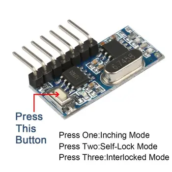 QIACHIP 433Mhz 4 CH Trådløs Fjernbetjening Switch Læring Kode Knap Receiver Transmitter Fob-Tasten For Arduino Uno-Modul Kit