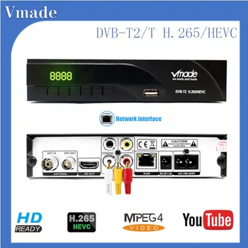 Vmade Nye DVB-T2 K6 HD 1080P H. 265 Jordbaserede Digitale Modtager Indbygget RJ45 Standard Set-Top Box Støtte Youtube M3U-Dekoder