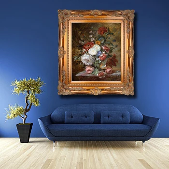 Klassisk europa blomster landskab lærred oplag af olie maleri, der er trykt på lærred hjem væg kunst, dekoration billeder