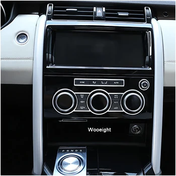 Wooeight 3xAluminum Central Kontrol Aircondition AC-Knappen Frame Trim Fit For Land Rover Discovery 5 LR5 2017 2018 2019 2020