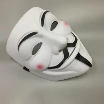 Plast Halloween Maske Til Voksne Vendetta Masken Pvc Maske Cosplay Full Face-Film Tema Vendetta Masken Hacker Halloween Grimasse, Maske