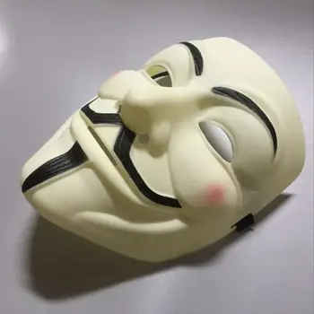Plast Halloween Maske Til Voksne Vendetta Masken Pvc Maske Cosplay Full Face-Film Tema Vendetta Masken Hacker Halloween Grimasse, Maske